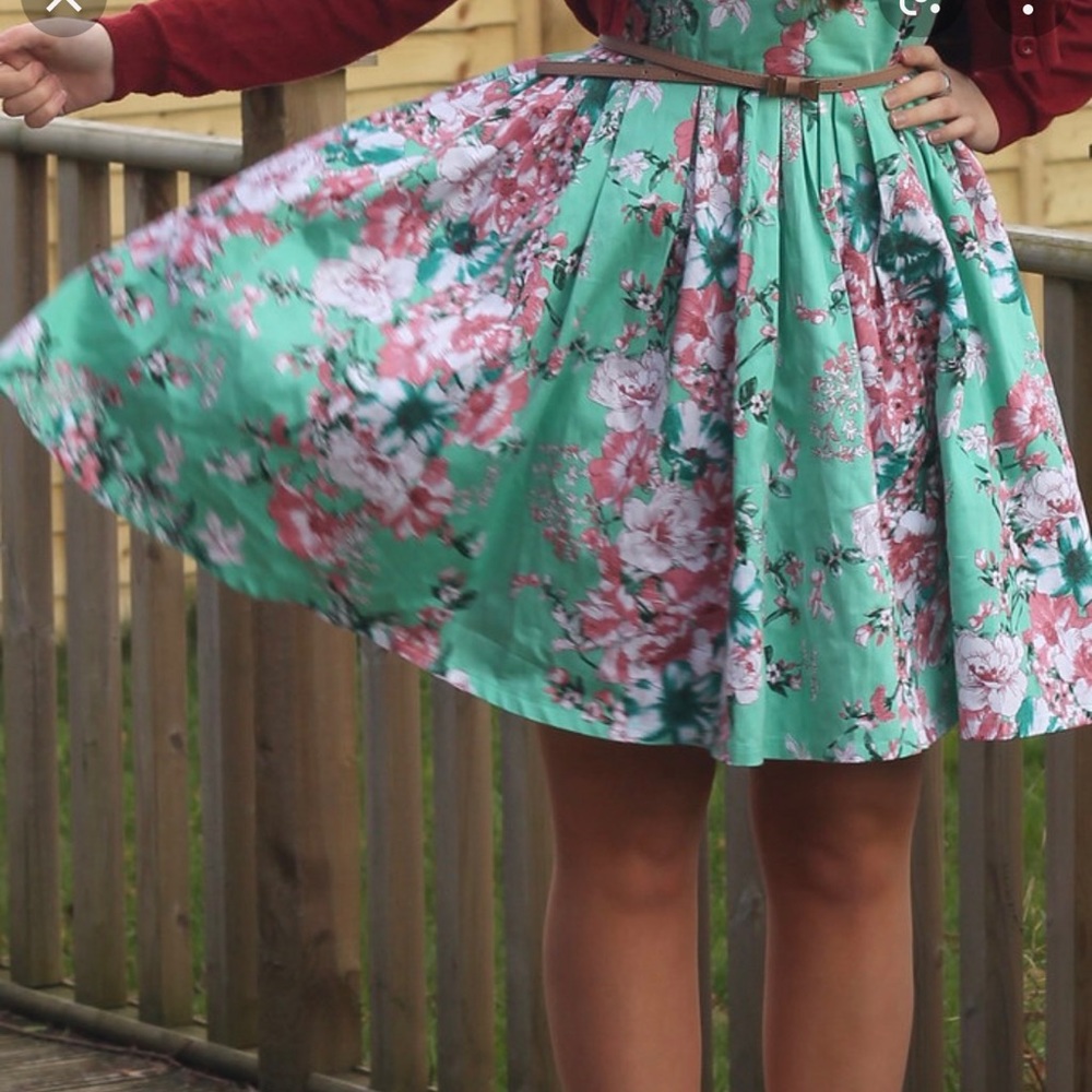 Voodoo Vixen A Line Floral Skirt